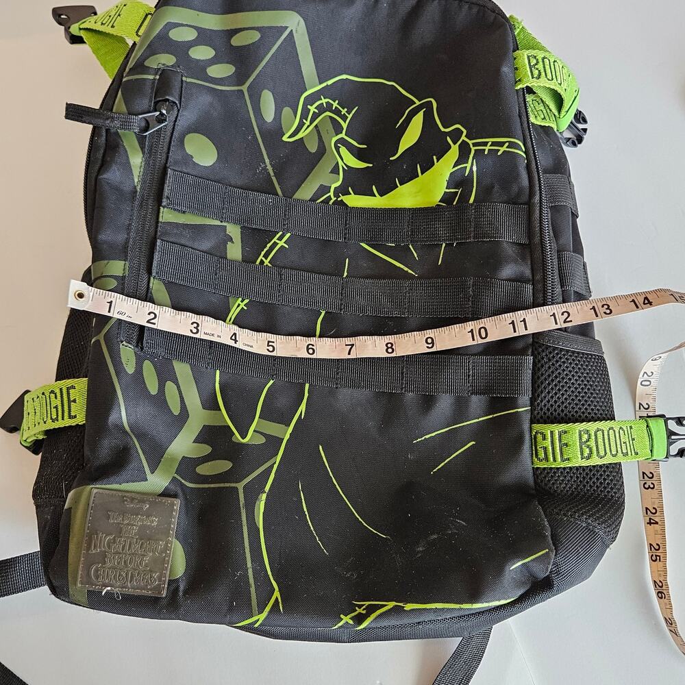The Nightmare Before Christmas Oogie Boogie Backpack Black Neon Green - Picture 14 of 15